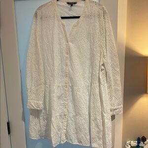 White Eyelet Women's Top